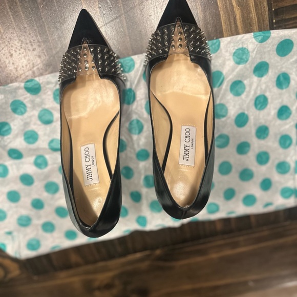 Jimmy Choo Hazel studded pumps size 38.5 - Picture 6 of 7